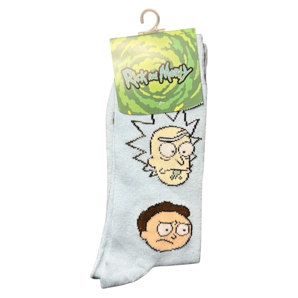 rick and morty Other - Rick and Morty Cartoon Network Adult Swim Crew Socks – Light Blue